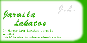 jarmila lakatos business card